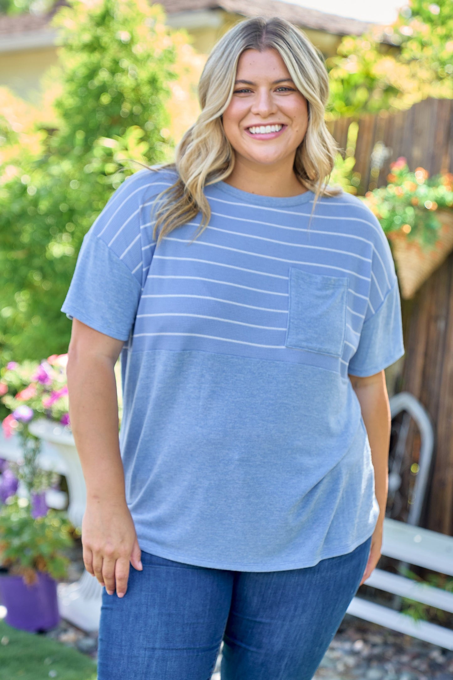 Blue Stripe Knit