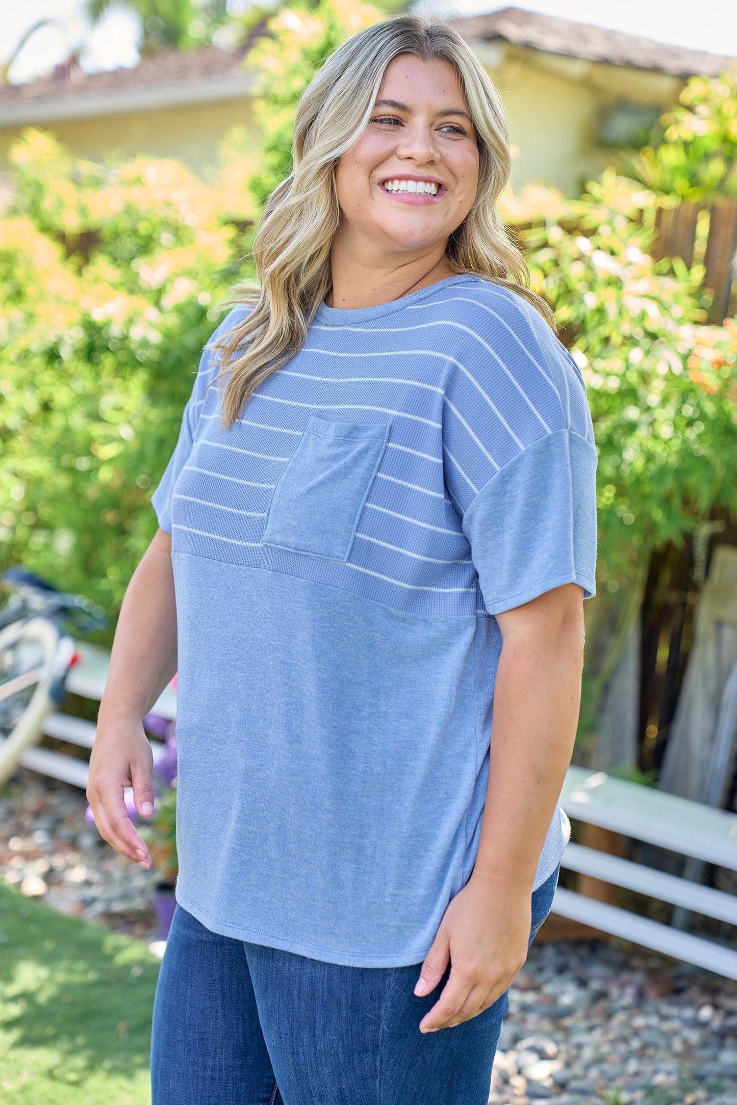 Blue Stripe Knit