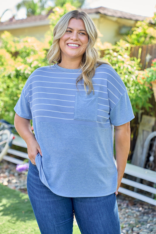 Blue Stripe Knit